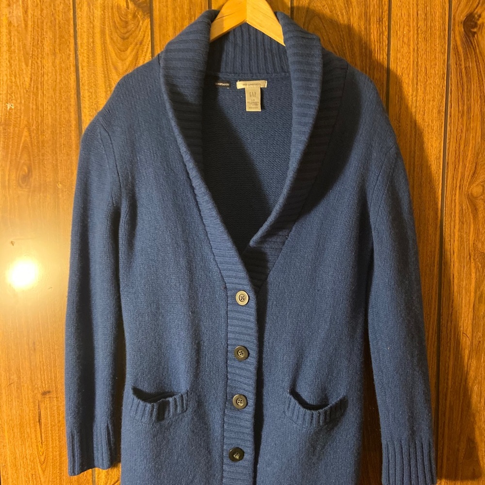Blue wool gap cardigan